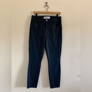 Frank & Eileen Sligo Skinny Navy Waxed Raw Hem Jean Pant Women’s Size 30